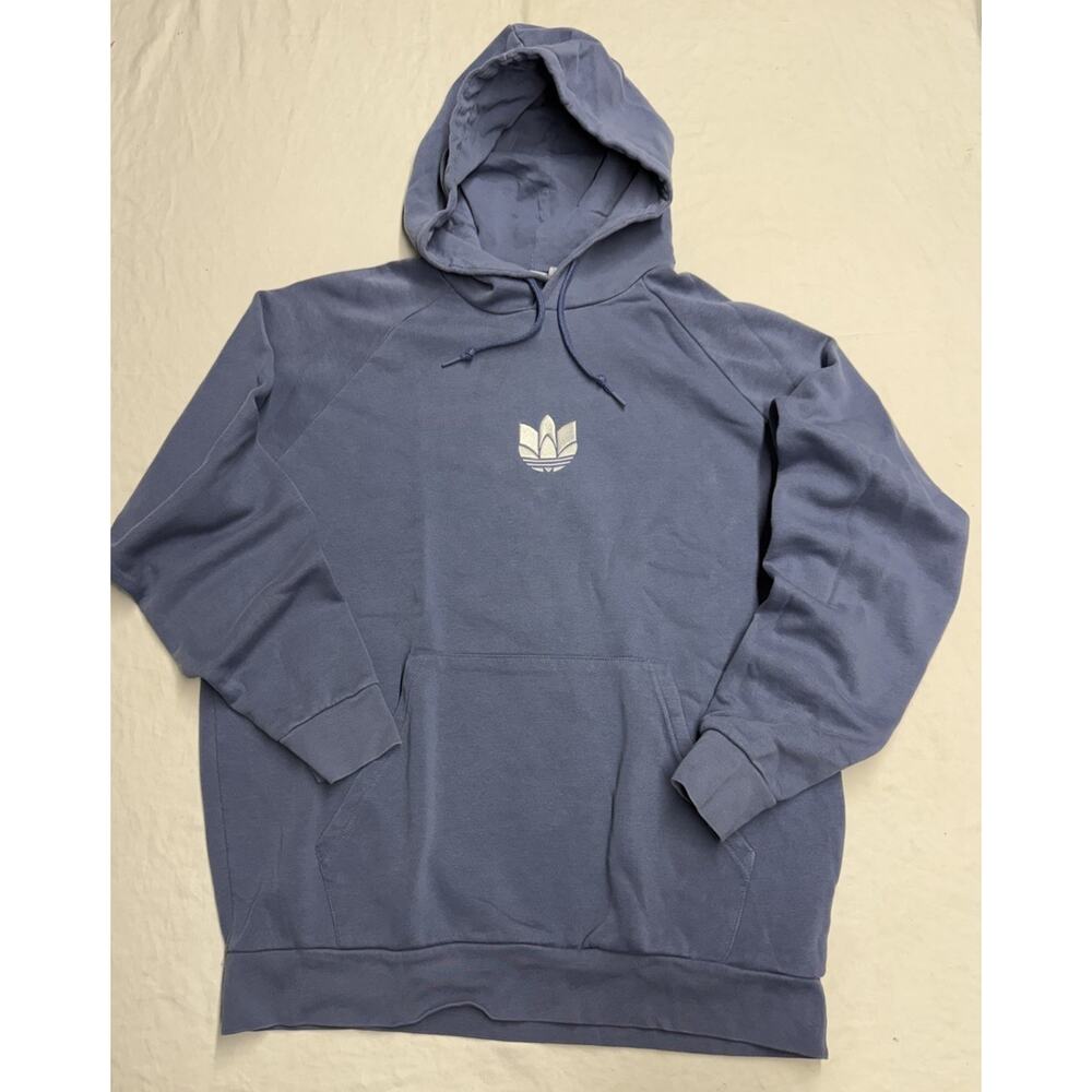 SOLD SOLD NOT FOR SALE Trefoil Embroidered Logo Active Pullover Hoodie Blue